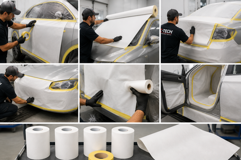 C-Tech White Automotive Masking Paper, 656 ft — 1 Roll