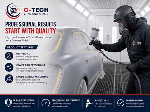 C-Tech CT710 1 Gallon 2K Urethane Primer with Hardener — Multiple Colors