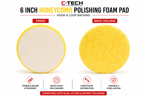 C-Tech Polishing Foam Pad Series, 6 in, Hook & Loop — 1 PC