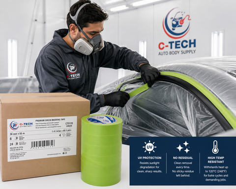 C-Tech Green High-Temperature Masking Tape 60 yd