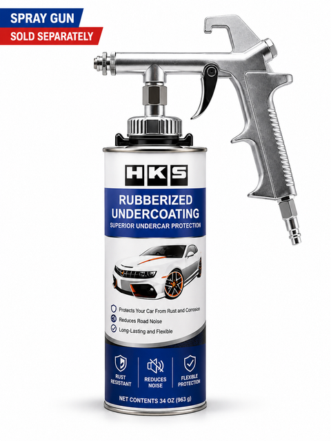 HKS Rubberized Black Undercoating Rust Resistant Spray Paint, 34 oz — 1L Can