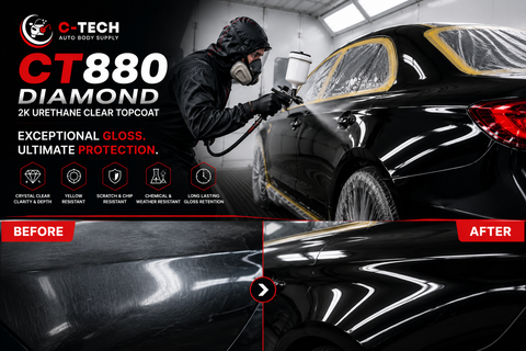 C-Tech CT880 Diamond 2K Urethane Clear Topcoat with (2) Diamond Hardeners — 1 Kit