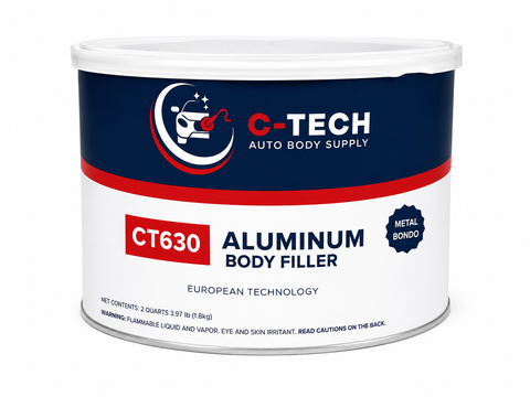 C-Tech CT630 Aluminum Body Filler, 2 Quarts (2 kg)