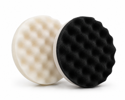 C-Tech 8 in White Waffle Foam Buffing Pad — Professional Finishing & Polishing Pad