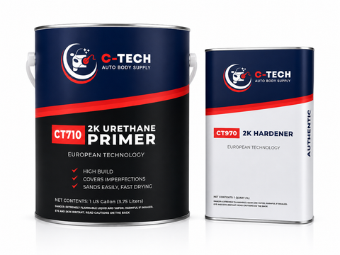 C-Tech CT710 1 Gallon 2K Urethane Primer with Hardener — Multiple Colors