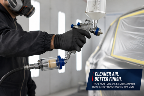 Professional Oil-Water Separation Air Filter Kit – 1/4” NPT for Air Compressors & Spray Guns