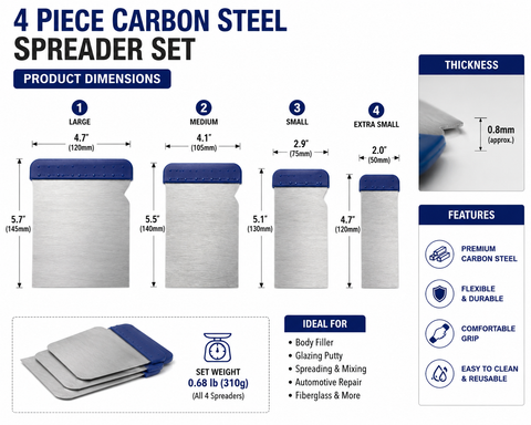 C-Tech IPSS Carbon Steel Spreader Set — 4 PCS