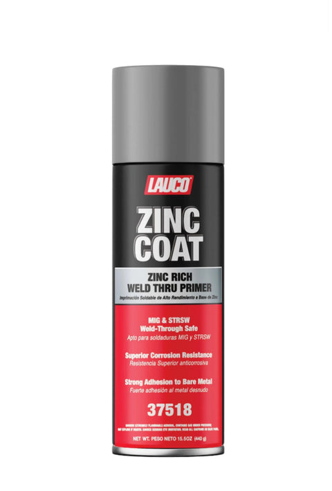 LAUCO 37518 Zinc Coat Zinc-Rich Weld-Thru Primer Aerosol — Anti-Corrosion Welding Primer, 15.5 oz