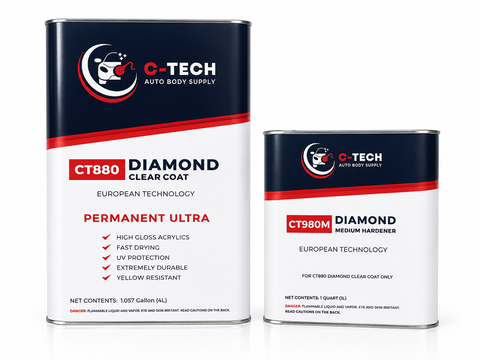 C-Tech CT880 Diamond 2K Urethane Clear Topcoat with (2) Diamond Hardeners — 1 Kit