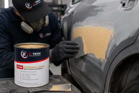 C-Tech CT610 White Lightweight Body Filler, 1 Gallon