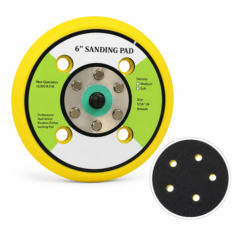 C-Tech VP66 6” Air Sander Velcro Backing Pad Replacement — 1 PCS