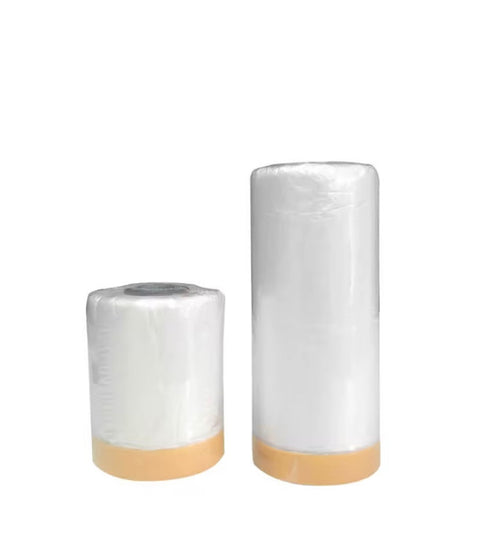 C-Tech 200WT Combo Size Masking Film with Tape, 22 in / 44 in / 55 in × 82 ft — 3 Rolls
