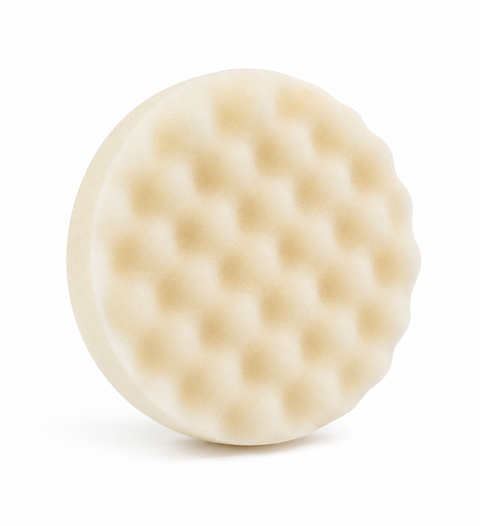C-Tech 8 in White Waffle Foam Buffing Pad — Professional Finishing & Polishing Pad