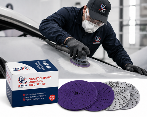 C-Tech Violet Ceramic Film Disc, 150 mm, Multi-Hole — 100 PK