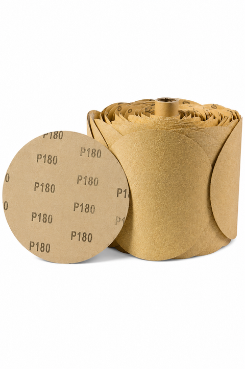 C-Tech Gold Sticky-Back Sandpaper Disc Roll, 6 in, 100 Discs — 1 Roll