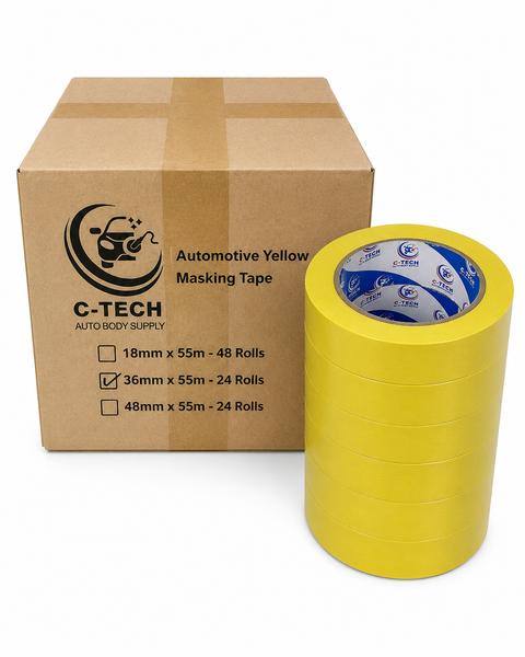 C-Tech Premium Yellow High-Temperature Masking Tape,  60 yd