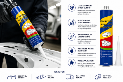 Polyurethane Seam Sealer Automotive Adhesive, 310 mL Cartridge — 1 PC
