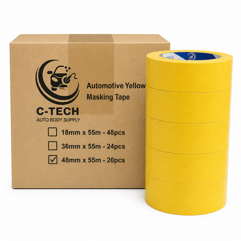 C-Tech Premium Yellow High-Temperature Masking Tape,  60 yd