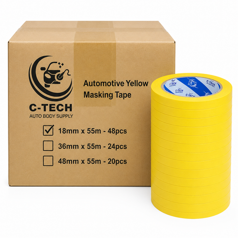 C-Tech Premium Yellow High-Temperature Masking Tape,  60 yd