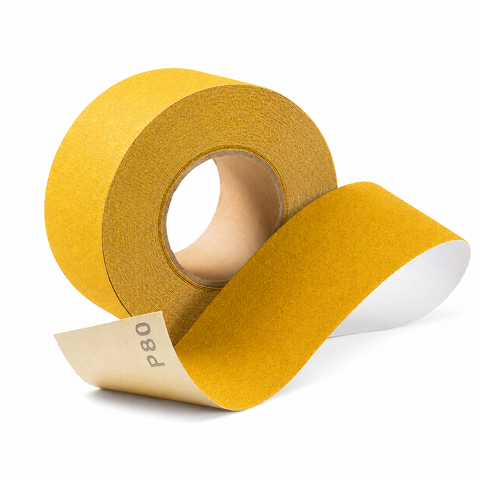 C-Tech Gold Self-Adhesive Sandpaper Roll, 70 mm × 20 yd, Aluminum Oxide — 1 Roll