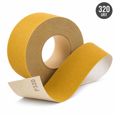 C-Tech Gold Self-Adhesive Sandpaper Roll, 70 mm × 20 yd, Aluminum Oxide — 1 Roll