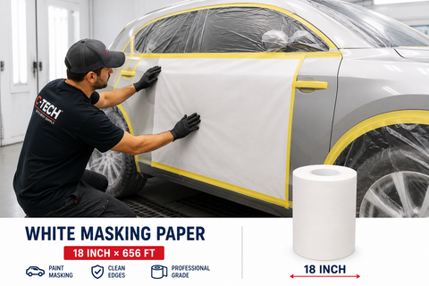 C-Tech White Automotive Masking Paper, 656 ft — 1 Roll