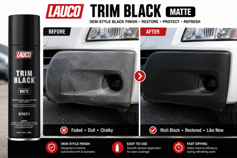 LAUCO 57071/57073 Trim Black Automotive Aerosol Spray Paint — 13 oz