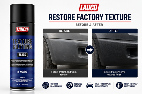 LAUCO 57089 Automotive Texture Coating Aerosol Spray — Black, 13 oz