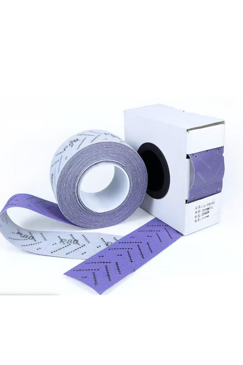 C-Tech Violet Hook & Loop Sandpaper Roll, 70 mm × 12 m, Ceramic Abrasive — 1 Roll