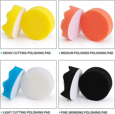 C-Tech 11-Piece 3" Drill Buffing Pad & Car Foam Polishing Kit