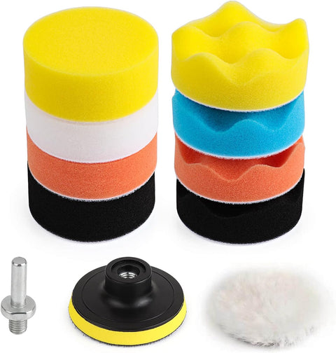 C-Tech 11-Piece 3" Drill Buffing Pad & Car Foam Polishing Kit