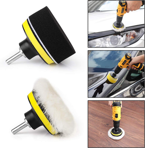 C-Tech 11-Piece 3" Drill Buffing Pad & Car Foam Polishing Kit