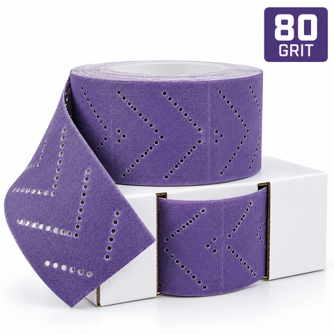 C-Tech Violet Hook & Loop Sandpaper Roll, 70 mm × 12 m, Ceramic Abrasive — 1 Roll