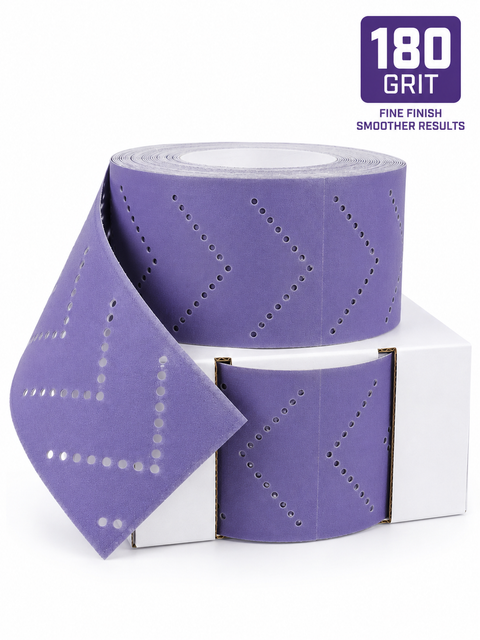 C-Tech Violet Hook & Loop Sandpaper Roll, 70 mm × 12 m, Ceramic Abrasive — 1 Roll