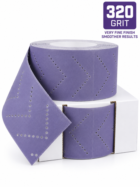 C-Tech Violet Hook & Loop Sandpaper Roll, 70 mm × 12 m, Ceramic Abrasive — 1 Roll