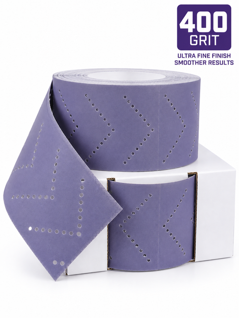 C-Tech Violet Hook & Loop Sandpaper Roll, 70 mm × 12 m, Ceramic Abrasive — 1 Roll
