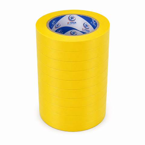 C-Tech Premium Yellow High-Temperature Masking Tape,  60 yd