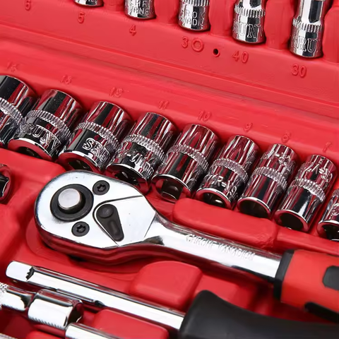 46-Piece 1/4" Drive Socket & Ratchet Wrench Set