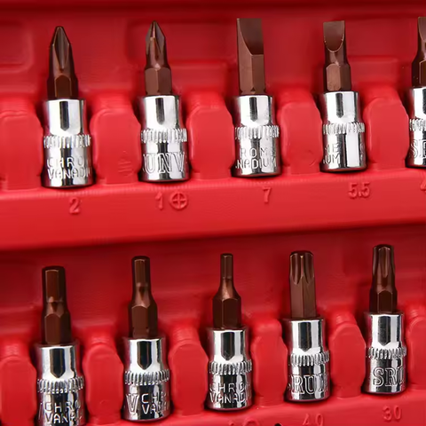 46-Piece 1/4" Drive Socket & Ratchet Wrench Set