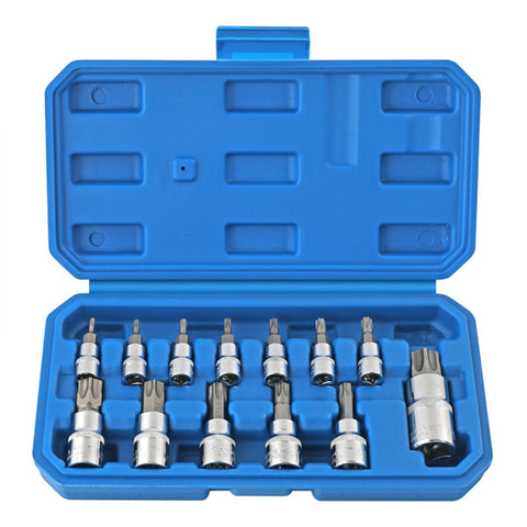 13-Piece Universal Socket Set, 1/4", 3/8" & 1/2" Drive