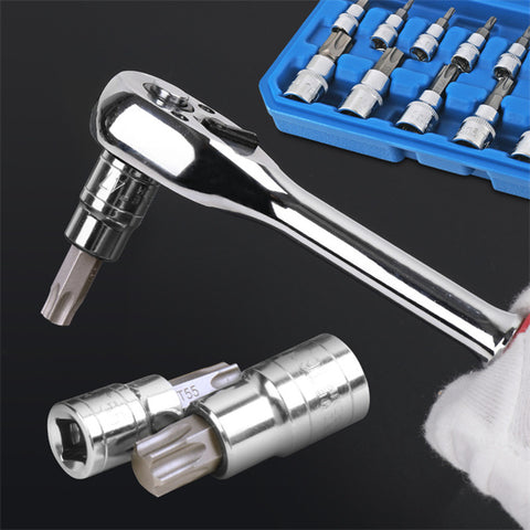 13-Piece Universal Socket Set, 1/4", 3/8" & 1/2" Drive