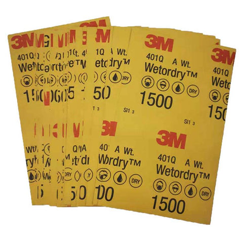 3M™ Wetordry™ Abrasive Sheet 401Q, 9 in × 11 in — 50 PK