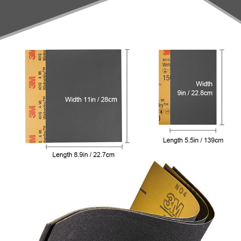 3M™ Wetordry™ Abrasive Sheet 401Q, 9 in × 11 in — 50 PK